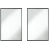 Uttermost Andrew Black 24" X 36" Rectangular Wall Mirrors Set Of 2