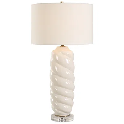 Uttermost Anneli 30 1/2" Gloss White Ceramic Table Lamp
