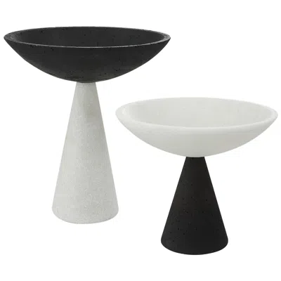 Uttermost Antithesis Black And White Bowls Set Of 2