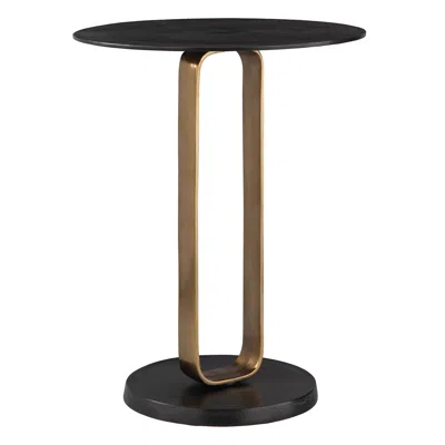 UTTERMOST UTTERMOST APERTURE 17" WIDE X 23" HIGH BLACK AND BRASS ACCENT TAB