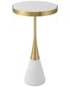 Uttermost Apex Concrete Accent Table In Gold