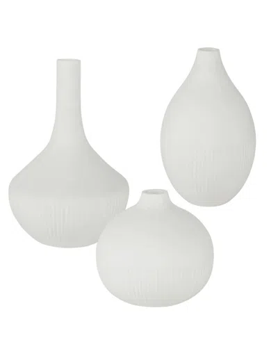 Uttermost Apothecary Vases, Set Of 3 In White