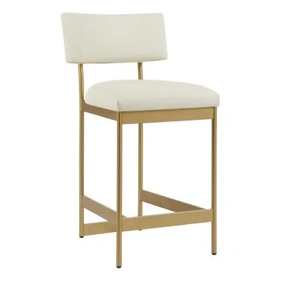 Uttermost Apsley Gold Counter Stool In White