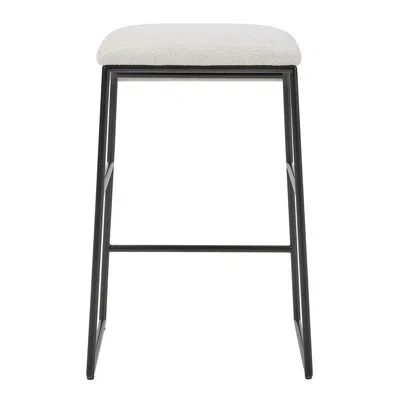 Uttermost Arcane Ecru Counter Stool In White