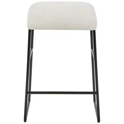 Uttermost Arcane Ecru Polyester 26" Counter Stool