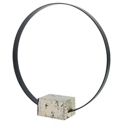 Uttermost Around Again 19" High Brushed Satin Black Circular Sculpture