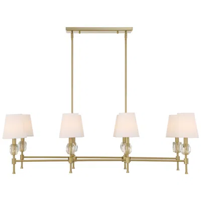 Uttermost Arques 48" Wide Brass 8-light Linear Chandelier