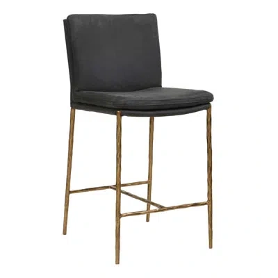 Uttermost Ascend Charcoal Counter Stool In Black