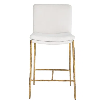 Uttermost Ascend Plush White Boucle Counter Stool