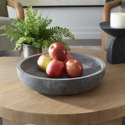 Uttermost Ashen Earth Outdoor Bowl In Gray