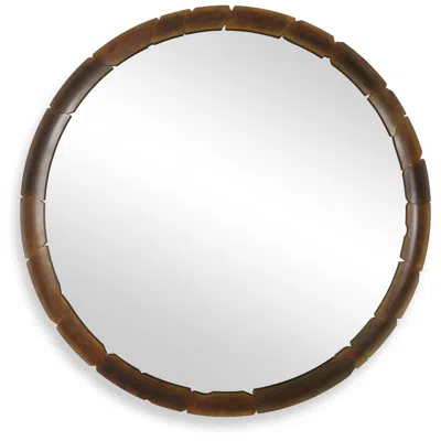 Uttermost Auger Bronze 44 3/4" Round Wall Mirror
