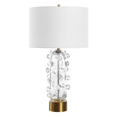 Uttermost Aura Brass And Clear Glass Table Lamp