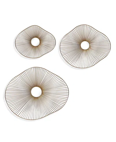 Uttermost Avarie Metal Wall Decor, Set Of 3 In Gold