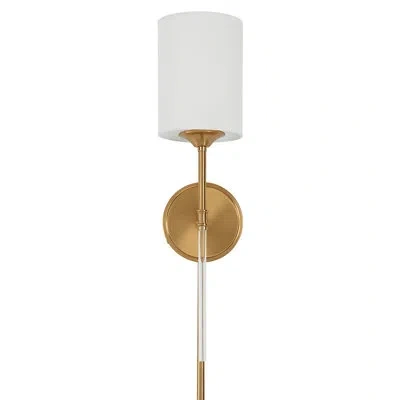 Uttermost Awyr Steel Plug-in Wallchiere In Brass