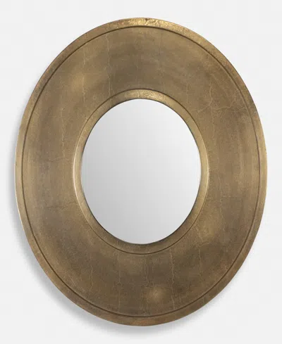 Uttermost Axel Round Mirror In Gold
