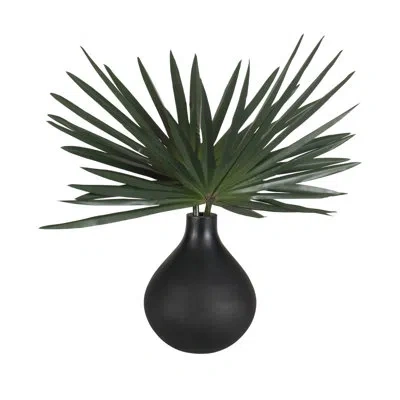 Uttermost Axis Palm Accent & Vase In Black