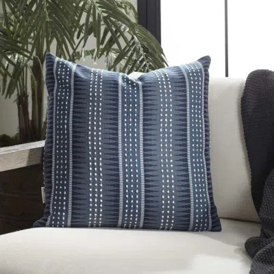 Uttermost Backgammon Petal Outdoor Pillow In Blue