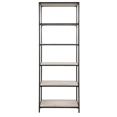 Uttermost Baldwin 31" Wide Gunmetal 5-shelf Etagere