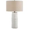Uttermost Barat 27 1/2" Distressed White Ceramic Table Lamp