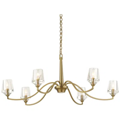 Uttermost Barcelona 40 1/4" Wide Brass 6-light Chandelier