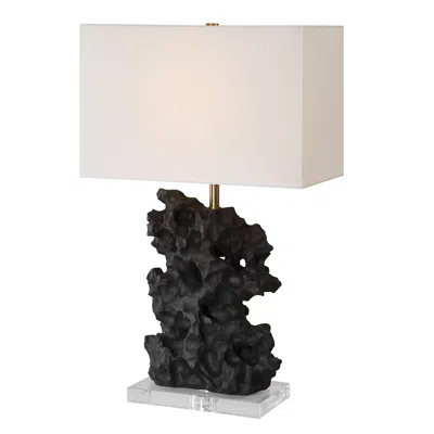 Uttermost Basalt Black Stone 27 1/4" High Sculptural Table Lamp