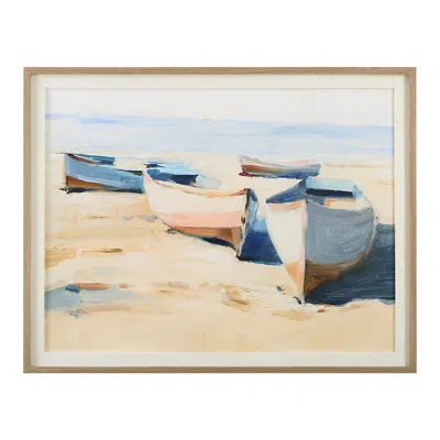 Uttermost Beached Boats 44" Wide Framed Print Wall Art