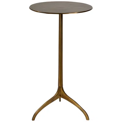 Uttermost Beacon 14" Wide Antique Gold Tripod Accent Table