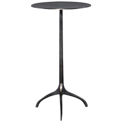 Uttermost Beacon 14" Wide Antique Nickel Tripod Accent Table