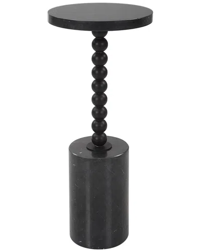 Uttermost Bead Marble Drink Table In Black