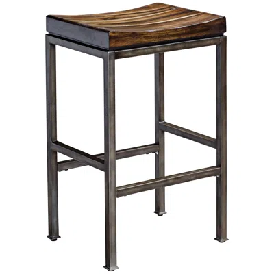 Uttermost Beck 30" Burnished Dark Walnut Bar Stool