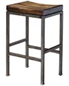Uttermost Beck Industrial Bar Stool In Brown