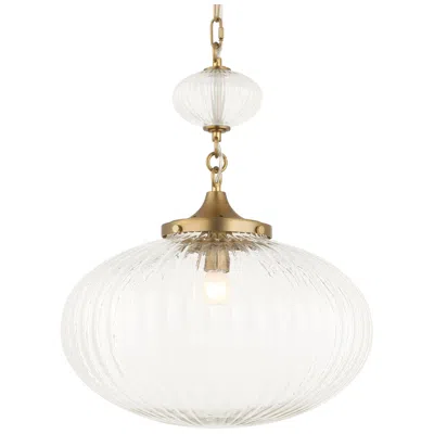 Uttermost Bellaire 16 1/2" Wide Brass 1-light Glass Pendant