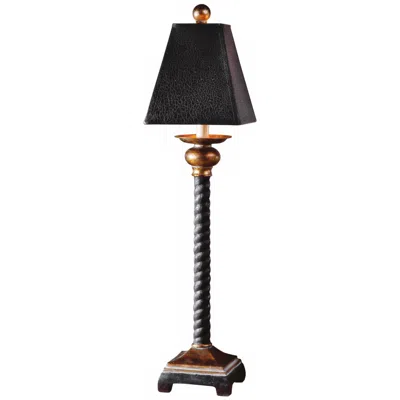 Uttermost Bellcord 31" High Black And Bronze Buffet Table Lamp