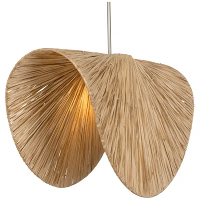 Uttermost Bend 28 3/4" Wide X 15" Deep 1 Lt Raffia Palm Pendant