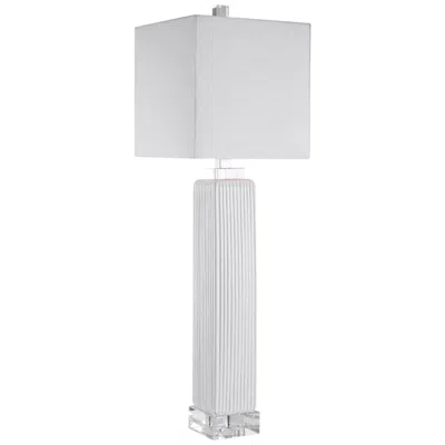 Uttermost Bennett 32 1/2" Glossy White Ceramic Buffet Table Lamp