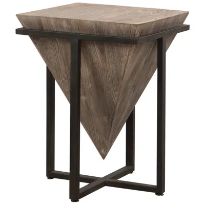 Uttermost Bertrand 18 1/4" Wide Aged Black Accent Table