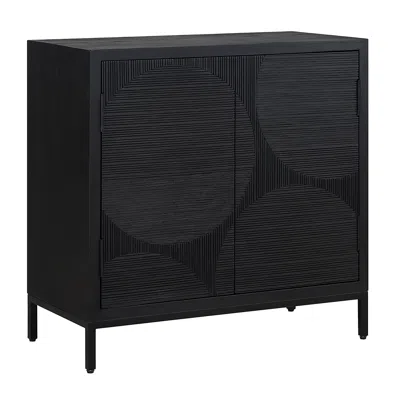 Uttermost Beswick 31 1/2" Wide Matte Black 2-door Cabinet
