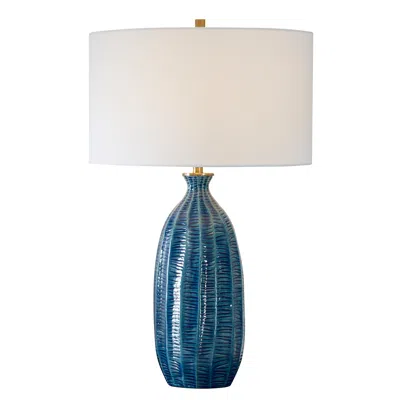 Uttermost Bixby 28 3/4" Coastal Modern Blue Ceramic Table Lamp