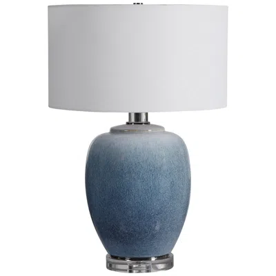 Uttermost Blue Waters 26 1/2" High Ombre Light Blue Ceramic Table Lamp