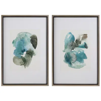 Uttermost Blueprints 40" High 2-piece Framed Wall Art Set