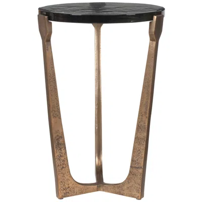 Uttermost Bohdi 22" H X 15" W Aluminum And Glass Outdoor Accent Table