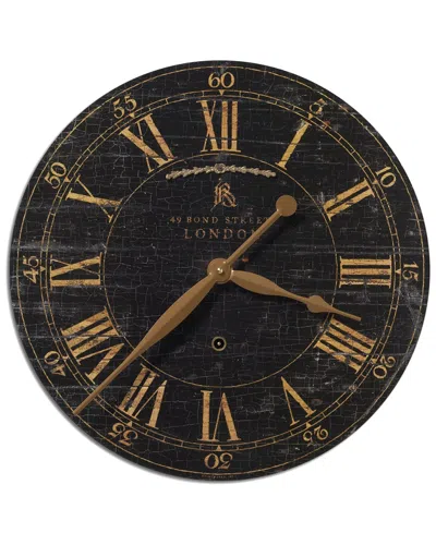 Uttermost Bond Street 18in Black Wall Clock