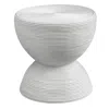 Uttermost Bongo 22" High White Side Table