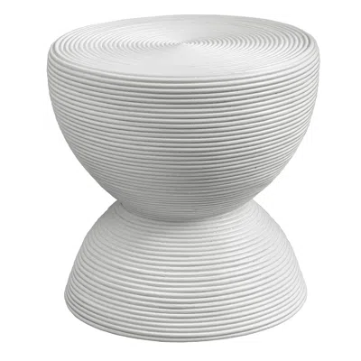 Uttermost Bongo 22" High White Side Table