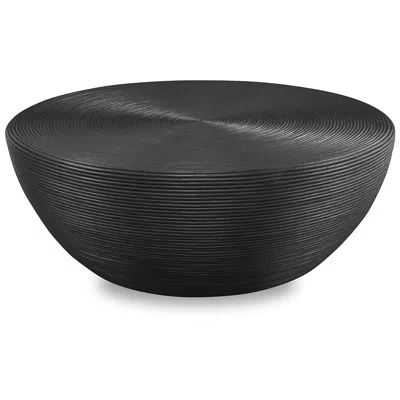 Uttermost Bongo 44" Wide Black Natural Rattan Coffee Table
