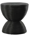 Uttermost Bongo Rattan Side Table In Black