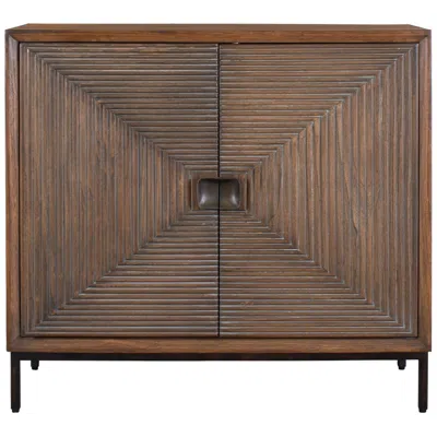 Uttermost Bottom Line 2 Door Wood Cabinet In Brown