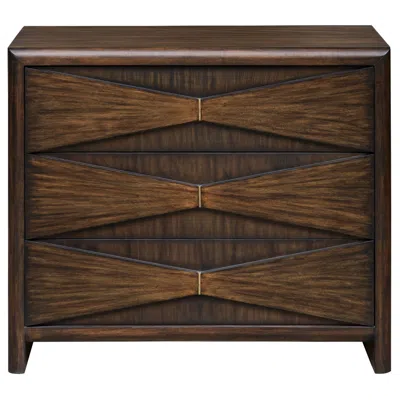 Uttermost Bowtie 38" Wide Whisky Brown 3-drawer Chest