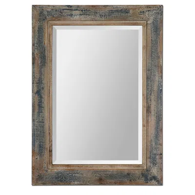Uttermost Bozeman 38" High Slate Blue Wall Mirror
