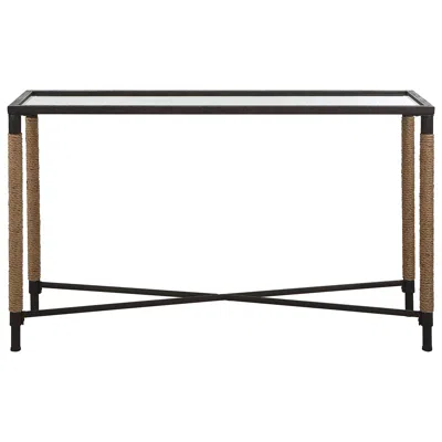 Uttermost Braddock 52" Wide Rustic Iron Rectangular Console Table
